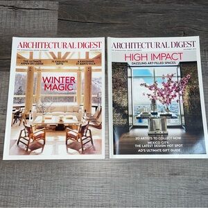 Architectural Digest Magazine December 2011 & December 2013